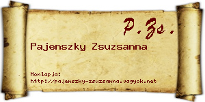 Pajenszky Zsuzsanna névjegykártya